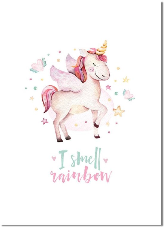 Kinderkamer poster Unicorn / Eenhoorn DesignClaud - Roze - A4 poster Kinderkamer poster Unicorn / Eenhoorn DesignClaud - Roze - A4 poster