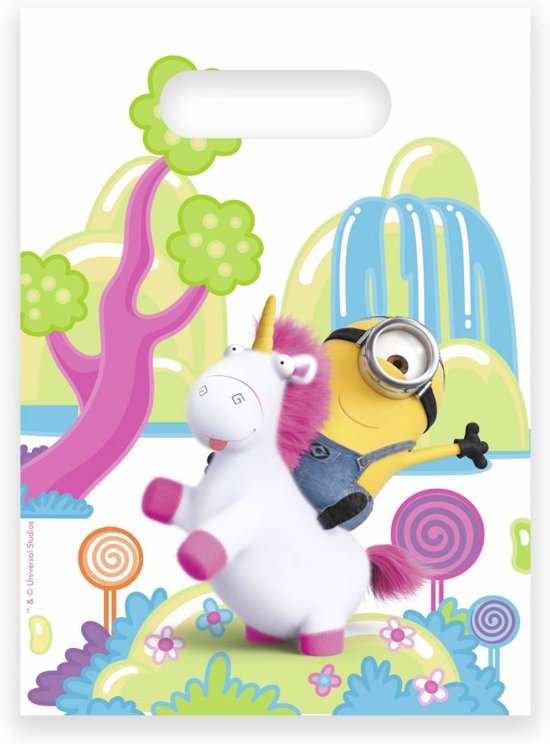 Minions Uitdeelzakjes Unicorn 23x16 Minions Uitdeelzakjes Unicorn 23x16