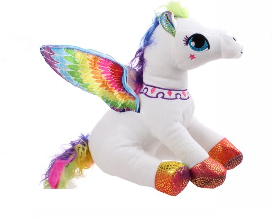 Kamparo Eenhoornknuffel 35 Cm Wit Kamparo Eenhoornknuffel 35 Cm Wit