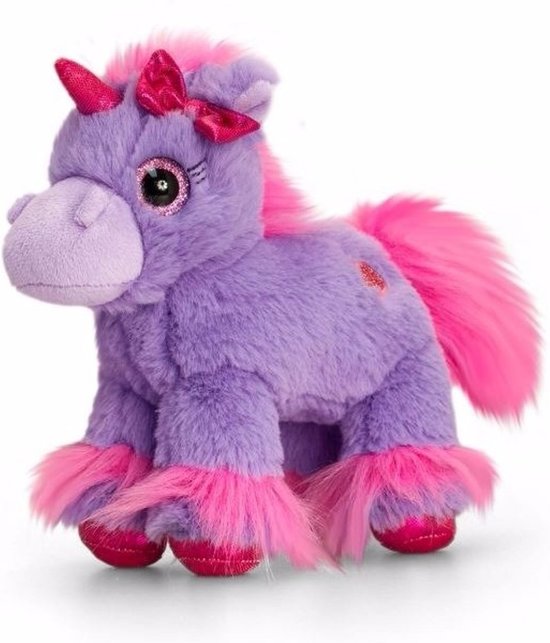 Pluche eenhoorn knuffel lila paars 18 cm Pluche eenhoorn knuffel lila paars 18 cm