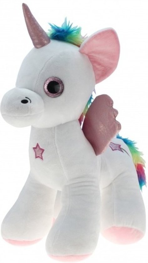 Pluche knuffel eenhoorn wit 22 cm - knuffeldier unicorn Pluche knuffel eenhoorn wit 22 cm - knuffeldier unicorn