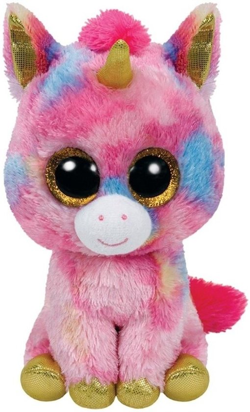 Roze pluche Ty Beanie eenhoorn Fantasia 15 cm Roze pluche Ty Beanie eenhoorn Fantasia 15 cm
