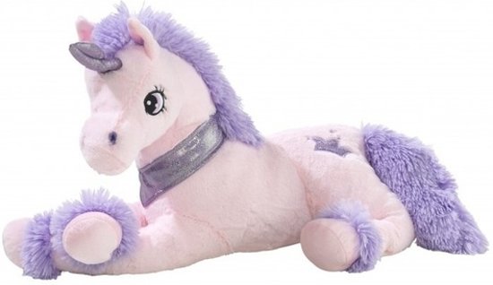 Roze pluche liggende eenhoorn knuffel 35 cm Roze pluche liggende eenhoorn knuffel 35 cm