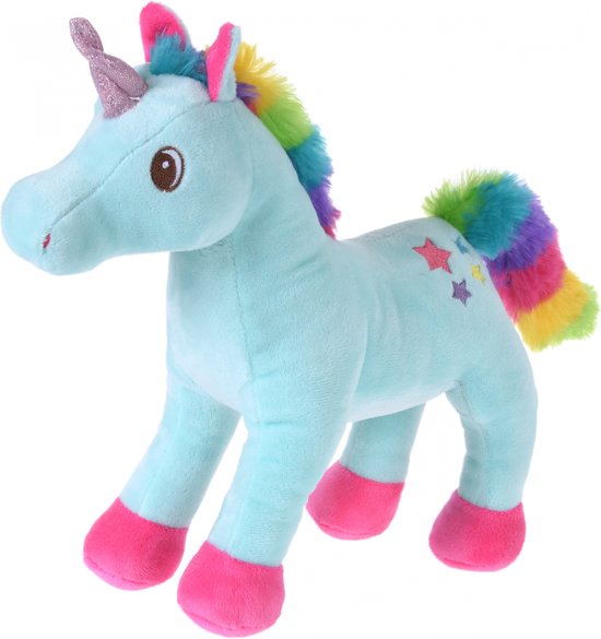 Tender Toys Eenhoornknuffel Pluche 26 Cm Lichtblauw Tender Toys Eenhoornknuffel Pluche 26 Cm Lichtblauw