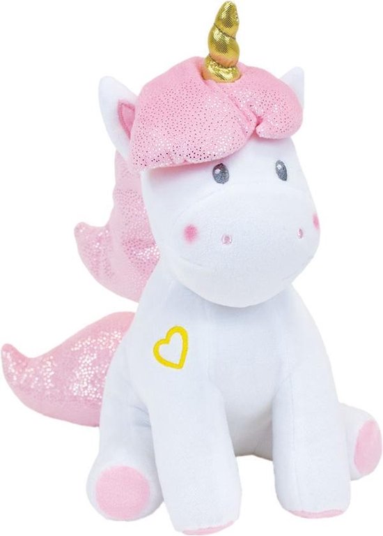 Jemini Eenhoornknuffel Meisjes 30 Cm Pluche Wit/roze Jemini Eenhoornknuffel Meisjes 30 Cm Pluche Wit/roze