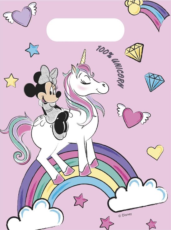 Minnie Mouse Uitdeelzakjes Unicorn 6 stuks Minnie Mouse Uitdeelzakjes Unicorn 6 stuks
