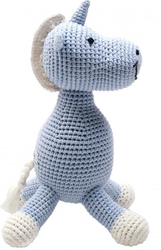 Naturezoo Knuffeldier Eenhoorn Gehaakt 20 Cm Blauw Naturezoo Knuffeldier Eenhoorn Gehaakt 20 Cm Blauw