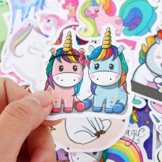 52 stuks Unicorn Vinyl Stickers - Eenhoorn - Voor op de fiets 52 stuks Unicorn Vinyl Stickers - Eenhoorn - Voor op de fiets