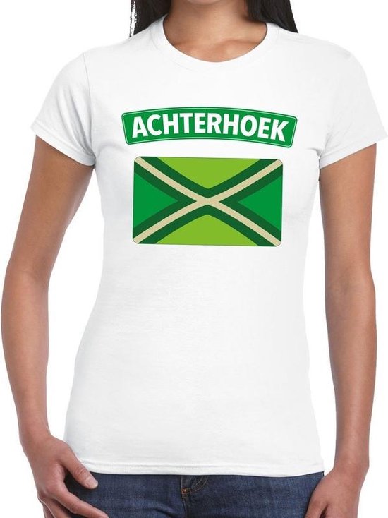 Achterhoek en vlag festival t-shirt wit dames M Achterhoek en vlag festival t-shirt wit dames M