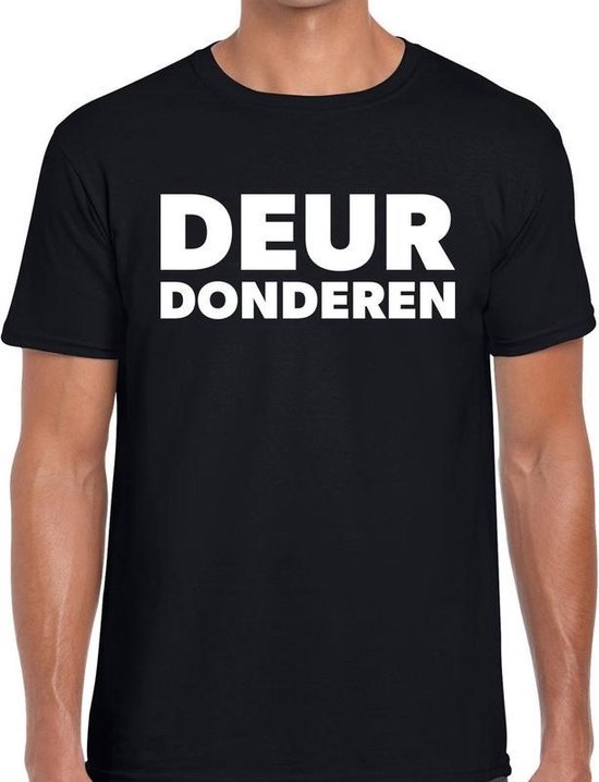 Deur donderen festival t-shirt zwart heren S Deur donderen festival t-shirt zwart heren S