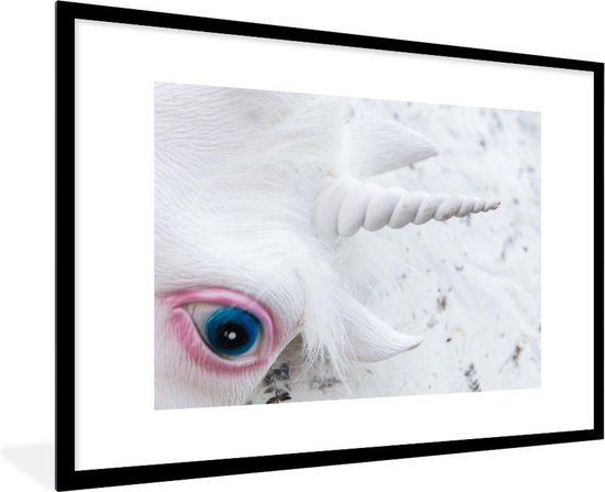 Foto in lijst - Masker van een eenhoorn fotolijst 90x60 cm - Poster in lijst (Wanddecoratie woonkamer / slaapkamer) Foto in lijst - Masker van een eenhoorn fotolijst 90x60 cm - Poster in lijst (Wanddecoratie woonkamer / slaapkamer)