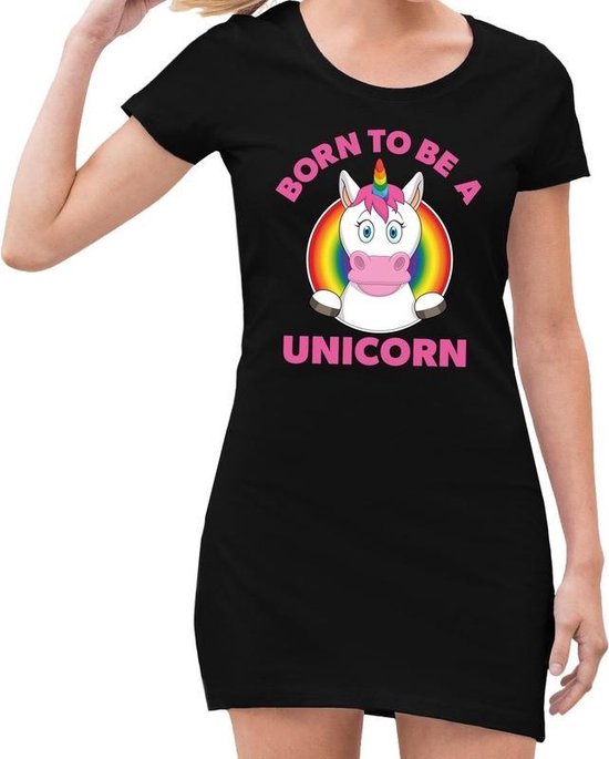 Gay pride Born to be a unicorn jurkje zwart dames L (42) Gay pride Born to be a unicorn jurkje zwart dames L (42)