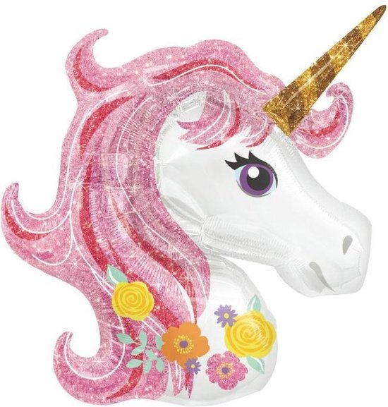 Helium ballon eenhoorn / unicorn wit/roze XL/88x108cm/ Goede/Kwaliteit/Kinderfeest/Verjaardag/Babyshower Helium ballon eenhoorn / unicorn wit/roze XL/88x108cm/ Goede/Kwaliteit/Kinderfeest/Verjaardag/Babyshower