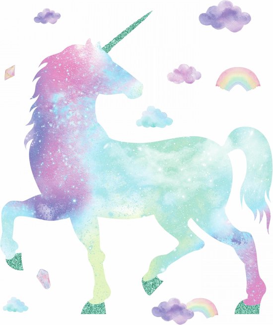 Roommates Muurstickers Eenhoorn Glitter Vinyl 80 Roommates Muurstickers Eenhoorn Glitter Vinyl 80