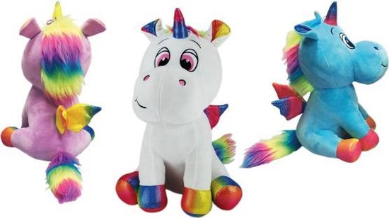 Unicorn met vleugels zittend 50cm eenhoorn knuffels Unicorn met vleugels zittend 50cm eenhoorn knuffels