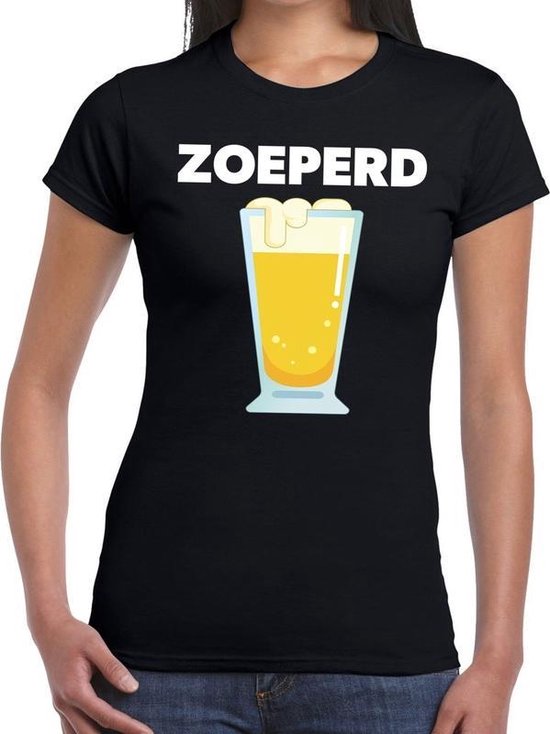 Zoeperd festival t-shirt zwart dames XS Zoeperd festival t-shirt zwart dames XS