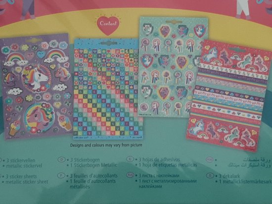 400 Unicorn Stickers - Stickerset Eenhoorn - inclusief alphabet - 4 Vellen 400 Unicorn Stickers - Stickerset Eenhoorn - inclusief alphabet - 4 Vellen