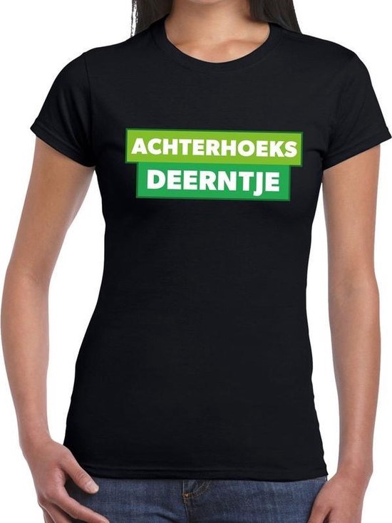 Achterhoeks deerntje zwart festival t-shirt dames M Achterhoeks deerntje zwart festival t-shirt dames M