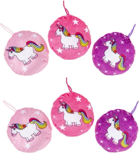Eenhoorn Pluche Kussentje Unicorn 10 Cm | 6 stuks Eenhoorn Pluche Kussentje Unicorn 10 Cm | 6 stuks