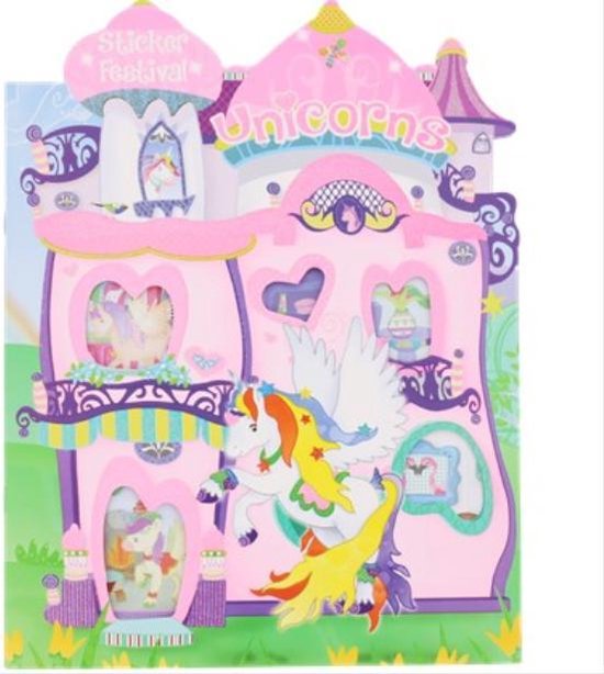 Glitter-kleurboek '' Unicorns'' - Sticker-activiteitenboek - Stickerboek - Unicorn Blauw - wit - roze - Unicorn - Kleurrijke opdrachten - 12 pagina's - incl. 6 stickervellen Glitter-kleurboek '' Unicorns'' - Sticker-activiteitenboek - Stickerboek - Unicorn Blauw - wit - roze - Unicorn - Kleurrijke opdrachten - 12 pagina's - incl. 6 stickervellen