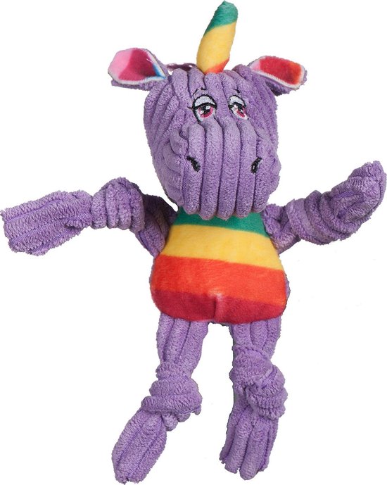Hugglehounds Unicorn Knottie Small Paars&Regenboog - Hondenspeelgoed - 25x15x8 cm Hugglehounds Unicorn Knottie Small Paars&Regenboog - Hondenspeelgoed - 25x15x8 cm