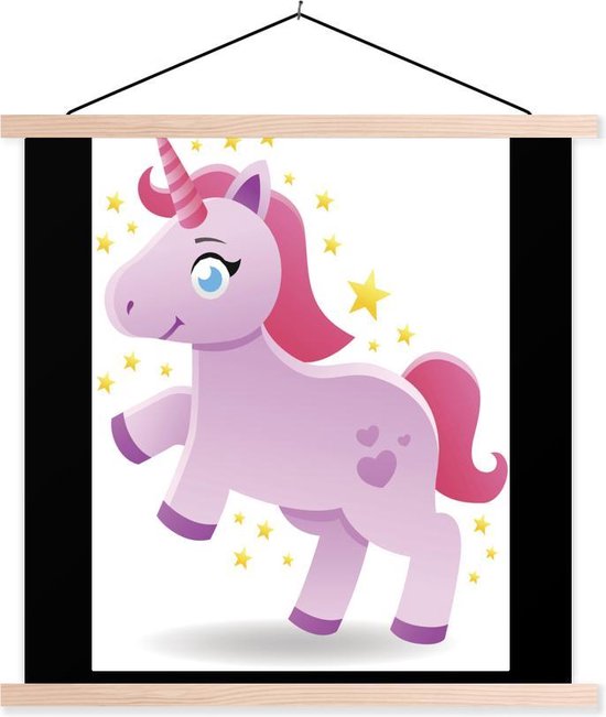 Illustratie van een roze eenhoorn met sterren schoolplaat platte latten blank 60x80 cm - Foto print op textielposter (wanddecoratie woonkamer/slaapkamer) Illustratie van een roze eenhoorn met sterren schoolplaat platte latten blank 60x80 cm - Foto print op textielposter (wanddecoratie woonkamer/slaapkamer)