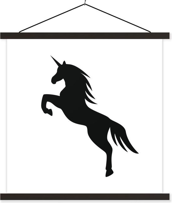 Illustratie van een steigerende eenhoorn schoolplaat platte latten zwart 120x120 cm - Foto print op textielposter (wanddecoratie woonkamer/slaapkamer) Illustratie van een steigerende eenhoorn schoolplaat platte latten zwart 120x120 cm - Foto print op textielposter (wanddecoratie woonkamer/slaapkamer)