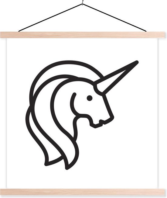 Illustratie van een witte eenhoorn schoolplaat platte latten blank 60x60 cm - Foto print op textielposter (wanddecoratie woonkamer/slaapkamer) Illustratie van een witte eenhoorn schoolplaat platte latten blank 60x60 cm - Foto print op textielposter (wanddecoratie woonkamer/slaapkamer)