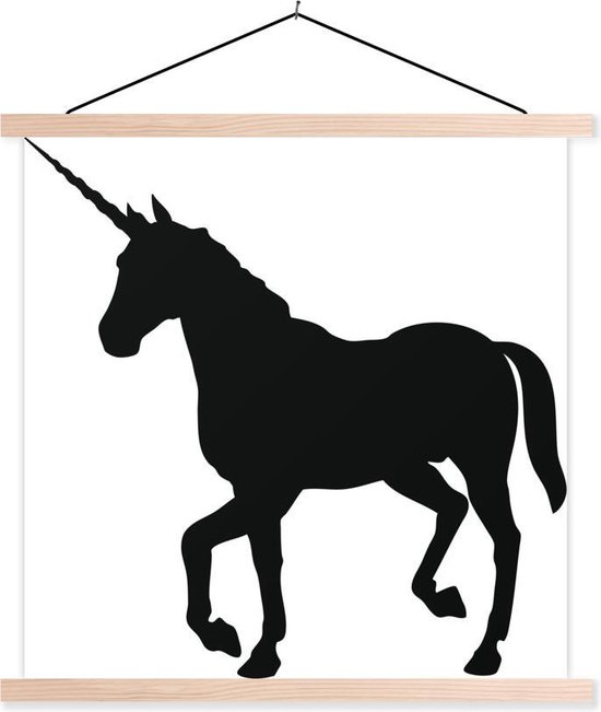 Illustratie van een zwarte eenhoorn schoolplaat platte latten blank 60x60 cm - Foto print op textielposter (wanddecoratie woonkamer/slaapkamer) Illustratie van een zwarte eenhoorn schoolplaat platte latten blank 60x60 cm - Foto print op textielposter (wanddecoratie woonkamer/slaapkamer)