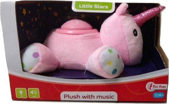Knuffel Little Stars Eenhoorn Pluche Roze/wit Knuffel Little Stars Eenhoorn Pluche Roze/wit