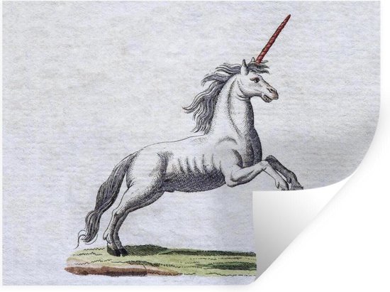 Muursticker Kinderillustratie Unicorn - Kinderillustratie eenhoorn illustratie - 80x60 cm - zelfklevend plakfolie - herpositioneerbare muur sticker Muursticker Kinderillustratie Unicorn - Kinderillustratie eenhoorn illustratie - 80x60 cm - zelfklevend plakfolie - herpositioneerbare muur sticker