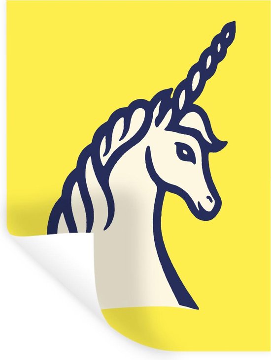 Muursticker Kinderillustratie Unicorn - Kinderillustratie eenhoornicoon - 120x160 cm - zelfklevend plakfolie - herpositioneerbare muur sticker XXL / Groot formaat! Muursticker Kinderillustratie Unicorn - Kinderillustratie eenhoornicoon - 120x160 cm - zelfklevend plakfolie - herpositioneerbare muur sticker XXL / Groot formaat!