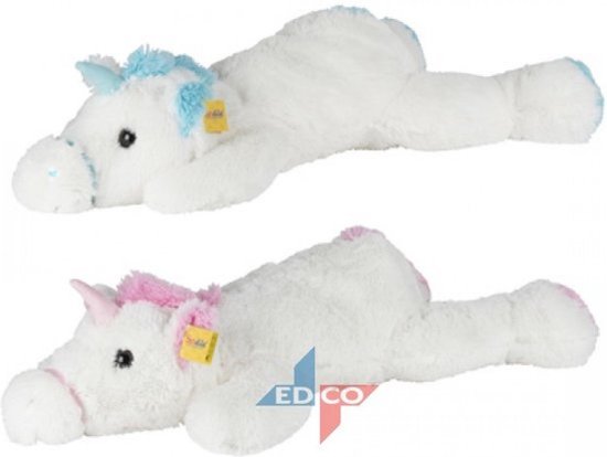 Pluche eenhoorn / unicorn knuffel 100 cm (Kleur assorti Pluche eenhoorn / unicorn knuffel 100 cm (Kleur assorti