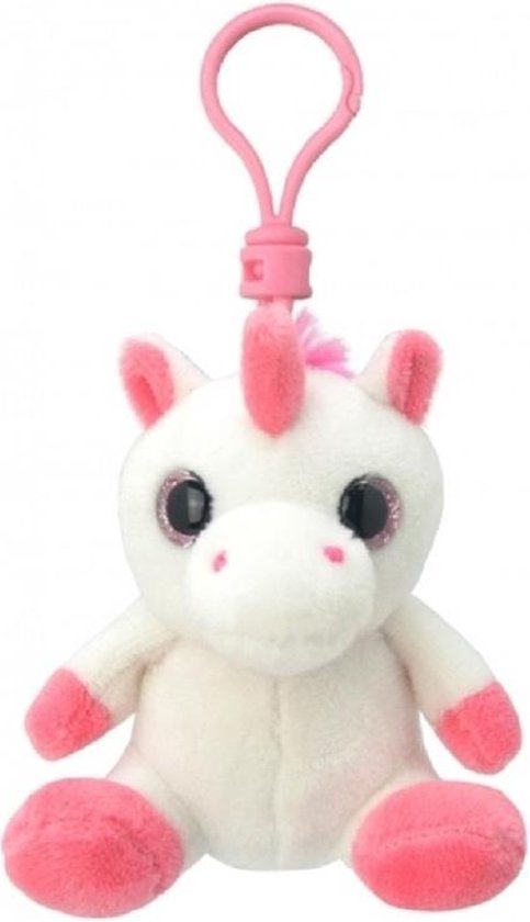 Pluche mini knuffel eenhoorn sleutelhanger 9 cm Pluche mini knuffel eenhoorn sleutelhanger 9 cm