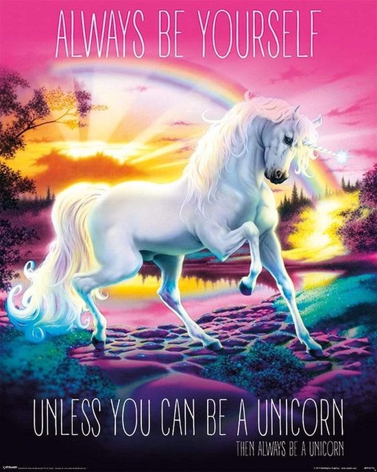 Pyramid Unicorn Always Be Yourself Poster 40x50cm Pyramid Unicorn Always Be Yourself Poster 40x50cm