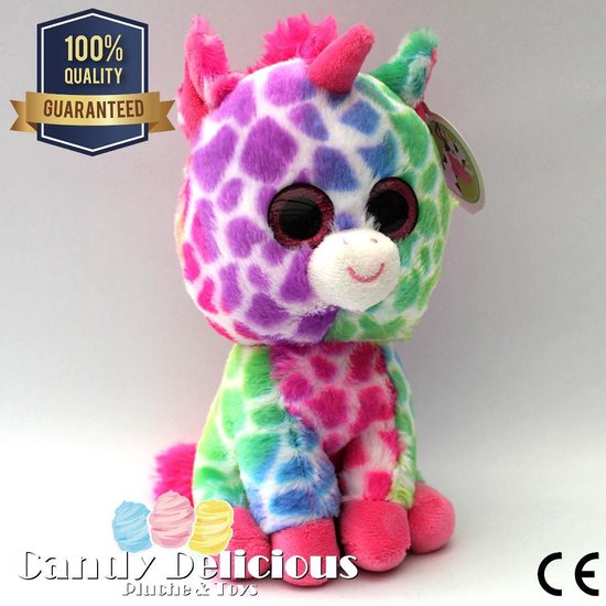 Roze Paars Groene Pluche Unicorn Eenhoorn Gevlekt 20 CM Roze Paars Groene Pluche Unicorn Eenhoorn Gevlekt 20 CM