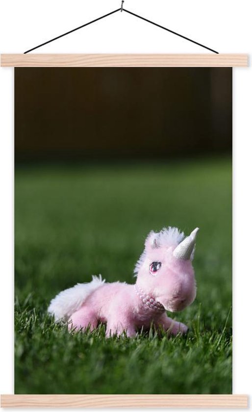 Roze eenhoorn op gras schoolplaat platte latten blank 40x60 cm - Foto print op textielposter (wanddecoratie woonkamer/slaapkamer) Roze eenhoorn op gras schoolplaat platte latten blank 40x60 cm - Foto print op textielposter (wanddecoratie woonkamer/slaapkamer)