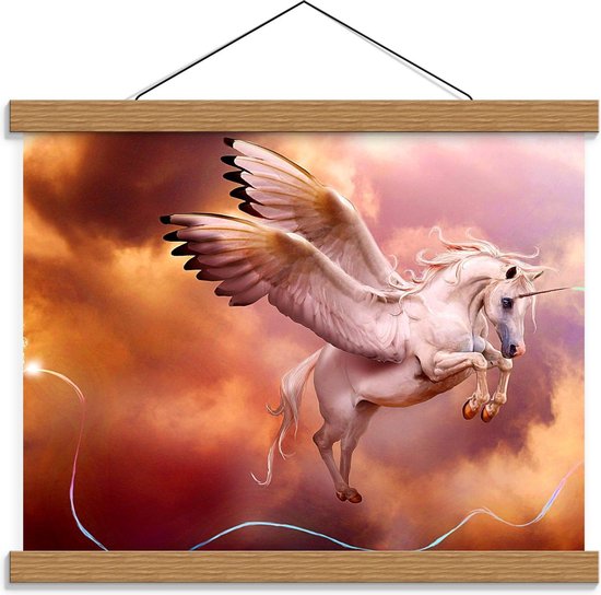 Schoolplaat – Eenhoorn met Hemel en Hel - 40x30cm Foto op Textielposter (Wanddecoratie op Schoolplaat) Schoolplaat – Eenhoorn met Hemel en Hel - 40x30cm Foto op Textielposter (Wanddecoratie op Schoolplaat)