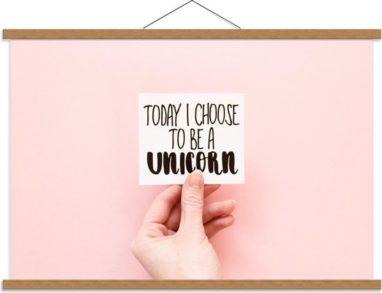 Schoolplaat – ''Today I Choose To Be A Unicorn'' op Roze Achtergrond - 90x60cm Foto op Textielposter (Wanddecoratie op Schoolplaat) Schoolplaat – ''Today I Choose To Be A Unicorn'' op Roze Achtergrond - 90x60cm Foto op Textielposter (Wanddecoratie op Schoolplaat)