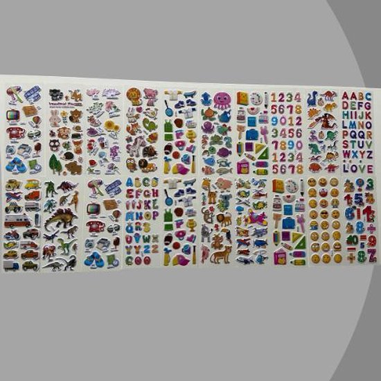 Stickers - 20 Stickervellen Voor Kinderen en Peuters - 3D Foam Stickers Kinderen - Mega Pack met enorm veel variëteit: dieren Stickers - 20 Stickervellen Voor Kinderen en Peuters - 3D Foam Stickers Kinderen - Mega Pack met enorm veel variëteit: dieren