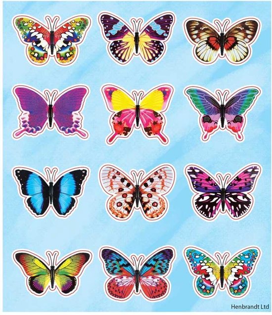 Stickers voor kinderen - stickervellen - Eenhoorn / unicorn - Vlinder - Pony's – Knutselen – 36 stuks Stickers voor kinderen - stickervellen - Eenhoorn / unicorn - Vlinder - Pony's – Knutselen – 36 stuks