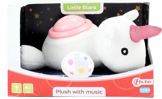 Toi-toys Knuffel Little Stars Eenhoorn Pluche Wit/roze Toi-toys Knuffel Little Stars Eenhoorn Pluche Wit/roze