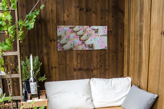 Tuinposter Eenhoorns - Eenhoorn koekjes 80x40 cm - Tuindoek/Buitencanvas/Schilderijen voor buiten (tuin decoratie) Tuinposter Eenhoorns - Eenhoorn koekjes 80x40 cm - Tuindoek/Buitencanvas/Schilderijen voor buiten (tuin decoratie)