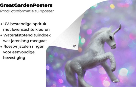 Tuinposter Eenhoorns - Wit eenhoorn ornament 180x120 cm - Tuindoek/Buitencanvas/Schilderijen voor buiten (tuin decoratie) XXL / Groot formaat! Tuinposter Eenhoorns - Wit eenhoorn ornament 180x120 cm - Tuindoek/Buitencanvas/Schilderijen voor buiten (tuin decoratie) XXL / Groot formaat!
