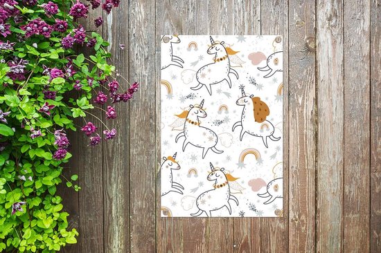 Tuinposter Kinderkamer Patroon - CM - Kinderpatroon met eenhoorns en regenbogen - Tuinposter 60x90 cm - Tuindoek/Buitencanvas/Schilderijen voor buiten (tuin decoratie) Tuinposter Kinderkamer Patroon - CM - Kinderpatroon met eenhoorns en regenbogen - Tuinposter 60x90 cm - Tuindoek/Buitencanvas/Schilderijen voor buiten (tuin decoratie)