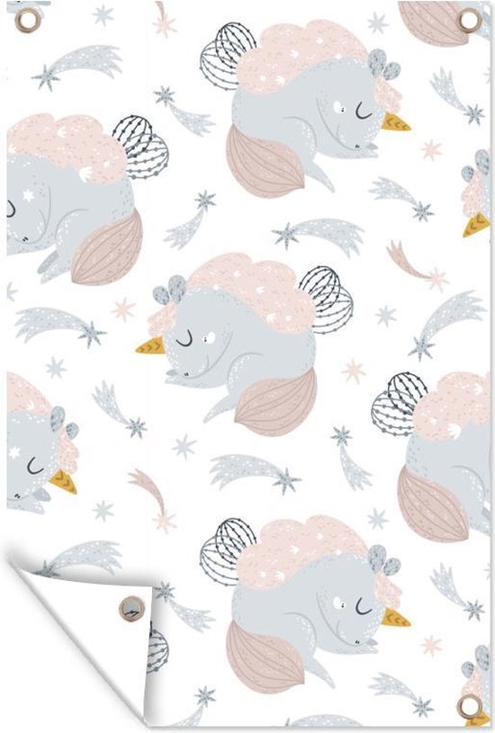 Tuinposter Kinderkamer Patroon - CM - Kinderpatroon met slapende eenhoorns tuinposter los doek 40x60 cm - Tuindoek/Buitencanvas/Schilderijen voor buiten (tuin decoratie) Tuinposter Kinderkamer Patroon - CM - Kinderpatroon met slapende eenhoorns tuinposter los doek 40x60 cm - Tuindoek/Buitencanvas/Schilderijen voor buiten (tuin decoratie)