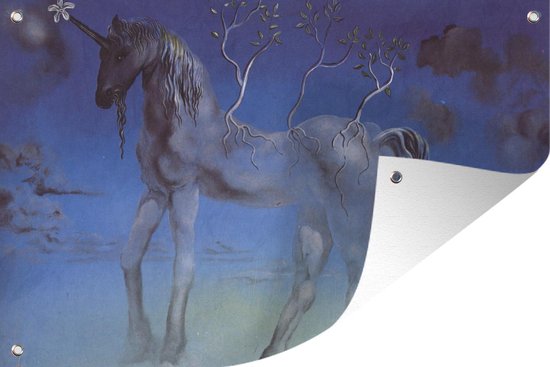Tuinposter Salvador Dali 3 - Happy Unicorn - Schilderij van Salvador Dali tuinposter los doek 90x60 cm - Tuindoek/Buitencanvas/Schilderijen voor buiten (tuin decoratie) Tuinposter Salvador Dali 3 - Happy Unicorn - Schilderij van Salvador Dali tuinposter los doek 90x60 cm - Tuindoek/Buitencanvas/Schilderijen voor buiten (tuin decoratie)