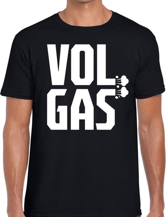 Vol gas festival t-shirt zwart heren 2XL Vol gas festival t-shirt zwart heren 2XL