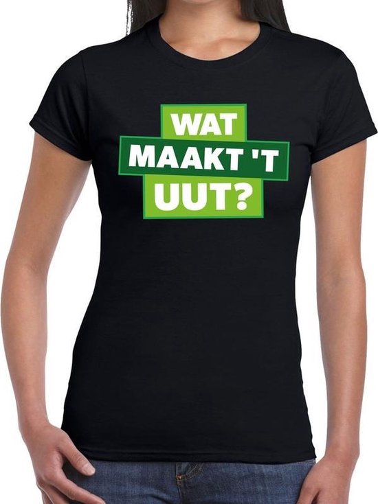 Wat maakt t uut zwart festival t-shirt dames M Wat maakt t uut zwart festival t-shirt dames M