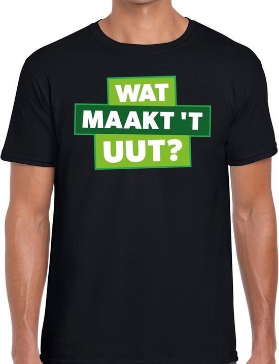 Wat maakt t uut zwart festival t-shirt heren XL Wat maakt t uut zwart festival t-shirt heren XL